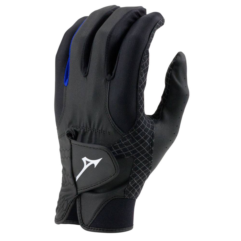 Mizuno Women's RainFit - Pair Golf Gloves Black/Royal (230195-QJC)